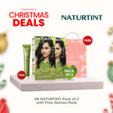 Naturtint Hair Color 2N Pack of 2 - FREE Naturtint Hair Food Quinoa 30ml