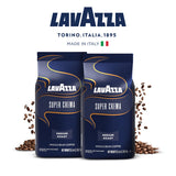 Lavazza Whole Bean Coffee- Super Crema 1kg, Italy (Pack of 2)