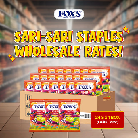 Fox's Fruits Oval Flowrap Candy 125g - Pack of 24