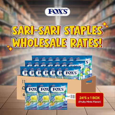 Fox's Fruitymints Oval Flowrap Candy 125g - Pack of 24