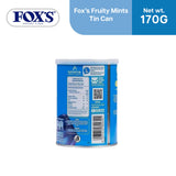 Fox's Candy Crystal Clear Fruitymints Oval Flowrap Candy 170g - Tin Can