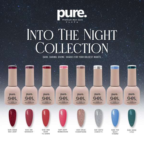 Pure. Gel Premium Nail Color Into The Night Collection Bundle