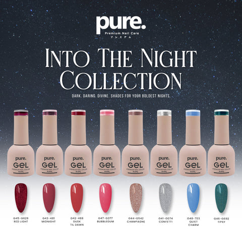 Pure. Gel Premium Nail Color Into The Night Collection Bundle