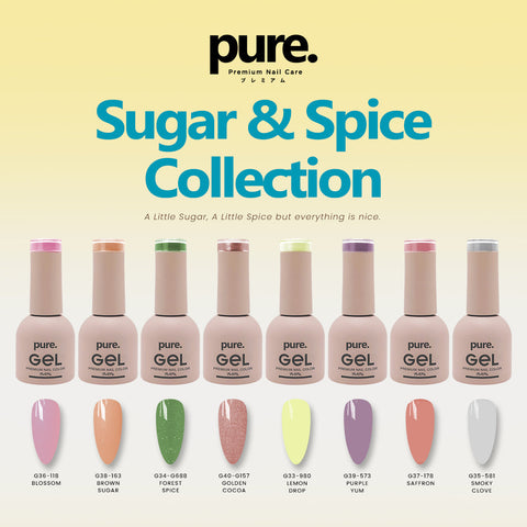 Pure. Gel Premium Nail Color Sugar and Spice Collection Bundle