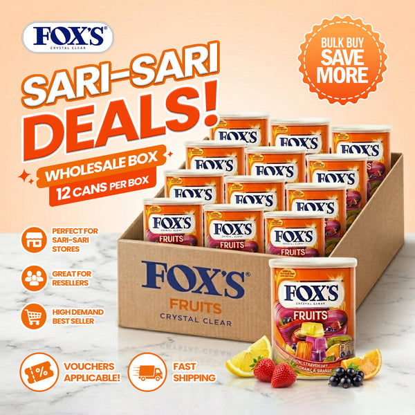 Fox's Crystal Clear Fruits Candy Tin Can 170g - Reseller Package 12pcs