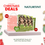 Naturtint Hair Color 8A Pack of 3 - FREE Naturtint Hair Food Quinoa 30ml