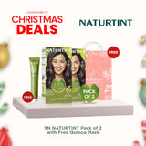 Naturtint Hair Color 5N Pack of 2 - FREE Naturtint Hair Food Quinoa 30ml