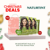 Naturtint Hair Color 5N Pack of 3 - FREE Naturtint Hair Food Quinoa 30ml