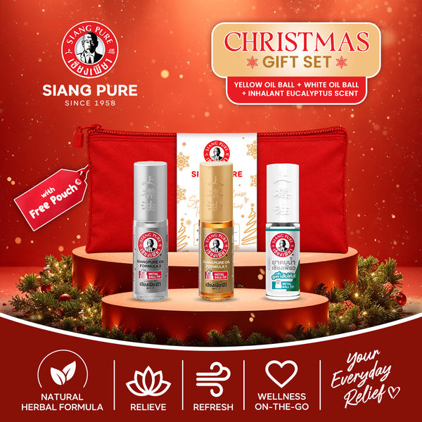 Siang Pure Gift Set 5: Oil Ball Set (Formula 1 & 2 + Inhalant Eucalyptus Scent)