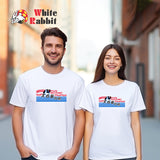 Limited Edition Dri-Fit White Rabbit T-Shirt Stripes – Unisex, Quick-Dry Sports & Casual Wear