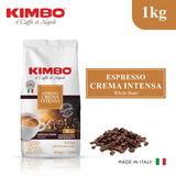 Kimbo Whole Bean- Espresso Crema Intensa 1kg, Italy - Free Jolly Cow Barista Milk 1L