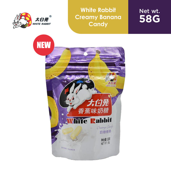 White Rabbit GSY Banana Flavor Creamy Candy - 100% Original 58g
