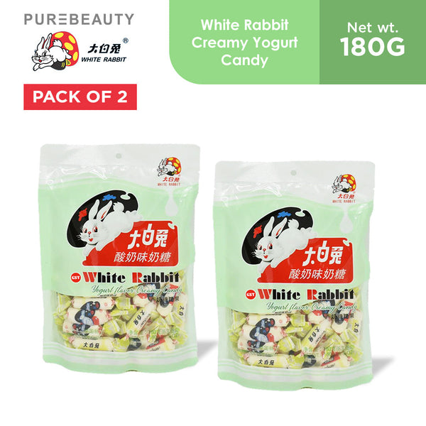 White Rabbit Yogurt Flavor Creamy Candy - 100% Original 180g (PACK OF 2)