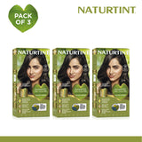 Naturtint Hair Color 2N Pack of 3 - FREE Naturtint Hair Food Quinoa 30ml
