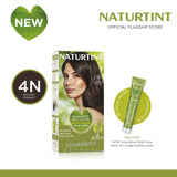 Naturtint Hair Color 4N Pack of 3 - FREE Naturtint Hair Food Quinoa 30ml