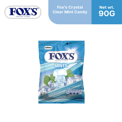 Fox's Candy Crystal Clear Mint Oval Flowrap Candy 90g