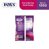 Fox's Candy Crystal Clear Berries Oval Flowrap Candy 125g - Pack of 3