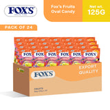 Fox's Fruits Oval Flowrap Candy 125g - Pack of 24