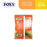 Fox's Candy Crystal Clear Fruits Oval Flowrap Candy 125g - Pack of 3