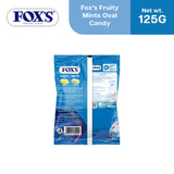 Fox's Candy Crystal Clear Fruitymints Oval Flowrap Candy 125g - Pack of 24