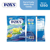 Fox's Candy Crystal Clear Fruitymints Oval Flowrap Candy 125g - Pack of 3