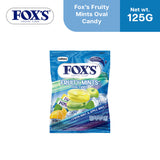 Fox's Candy Crystal Clear Fruitymints Oval Flowrap Candy 125g - Pack of 3
