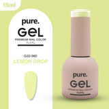 Pure. Gel Premium Nail Color Lemon Drop 15ml