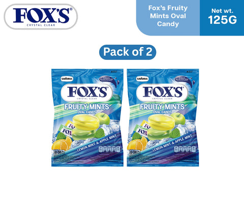 Fox's Fruitymints Oval Flowrap Candy 125g - Pack of 2