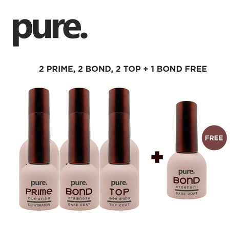 Pure Gel Premium Nail Color Treatment 6 + 1 Free Basecoat