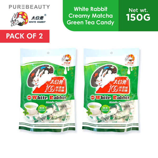 White Rabbit GSY Creamy Matcha Green Tea Candy 150g - PACK OF 2