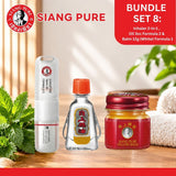 Siang Pure Bundle 8: Inhaler 2-in-1 , Oil 3cc Formula 2 & Balm 12g (Yellow) Formula 1