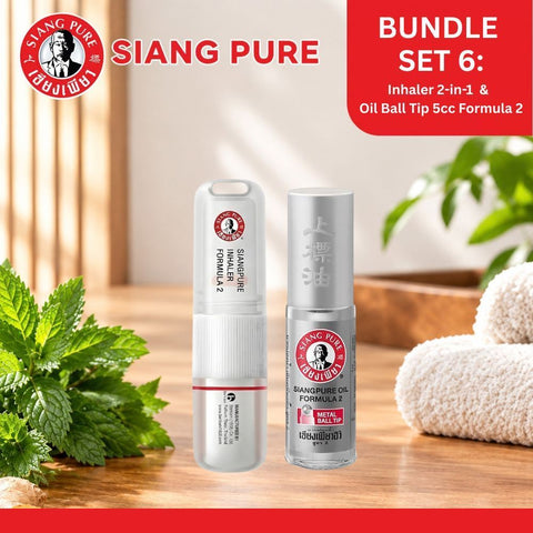 Siang Pure Bundle 6: Inhaler 2-in-1  &  Oil Ball Tip 5cc Formula 2