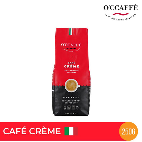 Occaffe Whole Bean Coffee- Café Crème RED 250g, Italy
