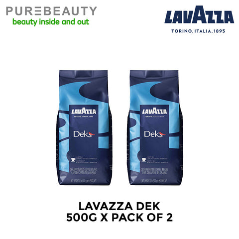 Lavazza Whole Bean Coffee - Dek 500g, Italy (Pack of 2)