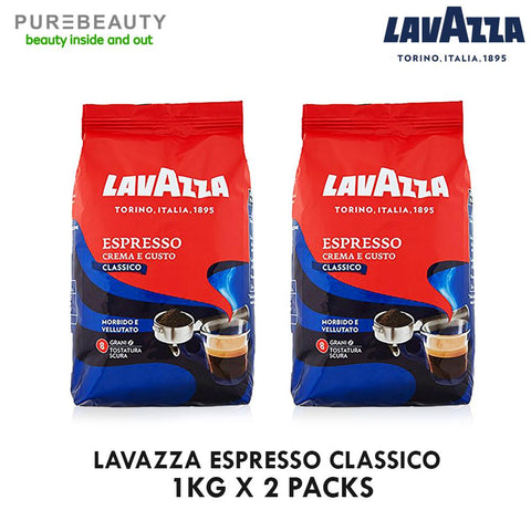 Lavazza Whole Bean Coffee- Espresso Classico 1kg, Italy (Pack of 2)