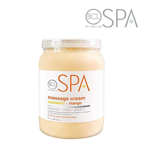 BCL Spa Organics Massage Cream Mandarin + Mango 64oz