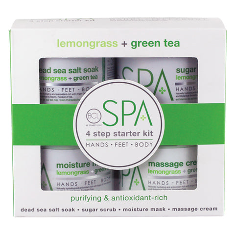 BCL Spa Organics Lemongrass + Green Tea Starter 4-Piece Kit