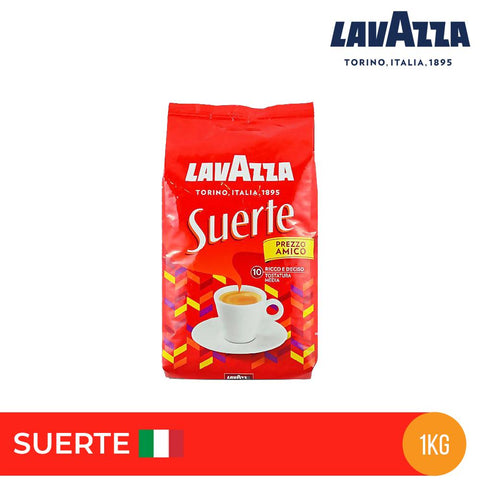 Lavazza Whole Bean Coffee- Suerte 1kg, Italy