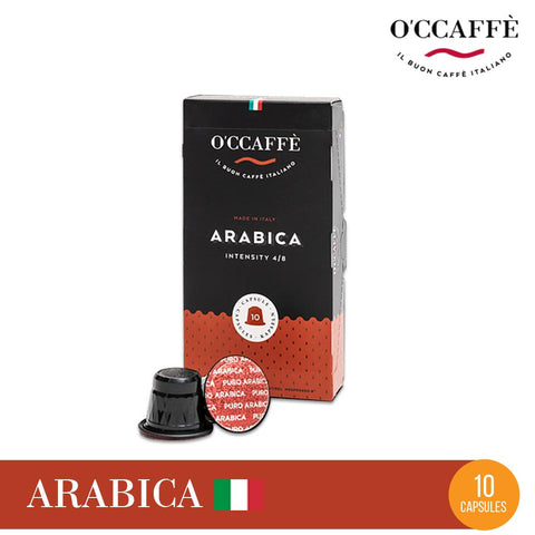 Occaffe Nespresso Compatible Coffee Capsules- Arabica 10 Pods, Italy