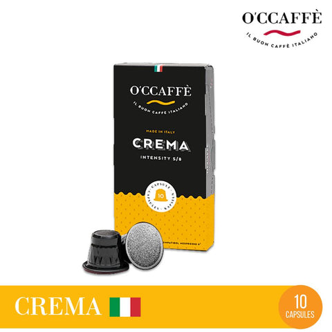 Occaffe Nespresso Compatible Coffee Capsules- Crema 10 Pods, Italy