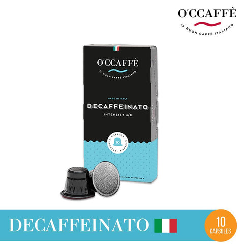 Occaffe Nespresso Compatible Coffee Capsules- Decaffeinato 10 Pods, Italy