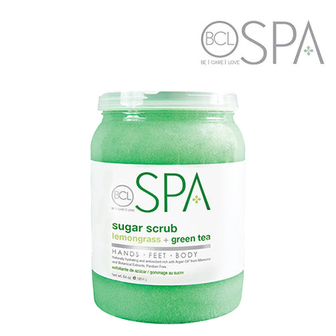 BCL Spa Organics Lemongrass + Green Tea Sugar Scrub 64oz