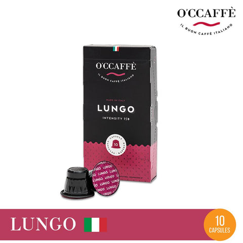 Occaffe Nespresso Compatible Coffee Capsules- Lungo 10 Pods, Italy
