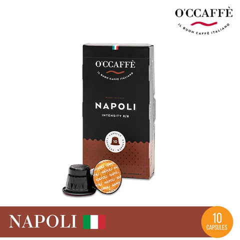 Occaffe Nespresso Compatible Coffee Capsules- Napoli 10 Pods, Italy
