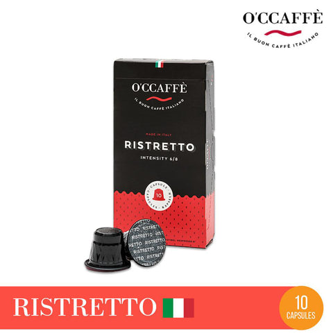 Occaffe Nespresso Compatible Coffee Capsules- Ristretto 10 Pods, Italy